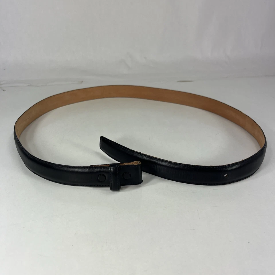 Correa de cinturón Tiffany & Co. de piel de becerro genuina negra - Hecha en EE. UU. - Para hombre talla 38 Foto 2 de 4