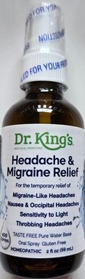 Dr. King's  Headache & Migraine Relief  - Amber Glass Bottle Spray  2 oz