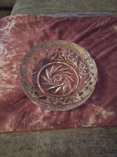 Vintage Heavy Lead Cut Crystal Italian Glass Ashtray From The 60’s