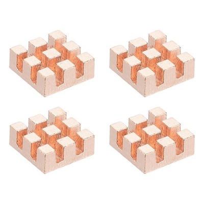 4 Pcs Copper Heatsink 10x10x4mm, Heat Sink Cooler Radiator for