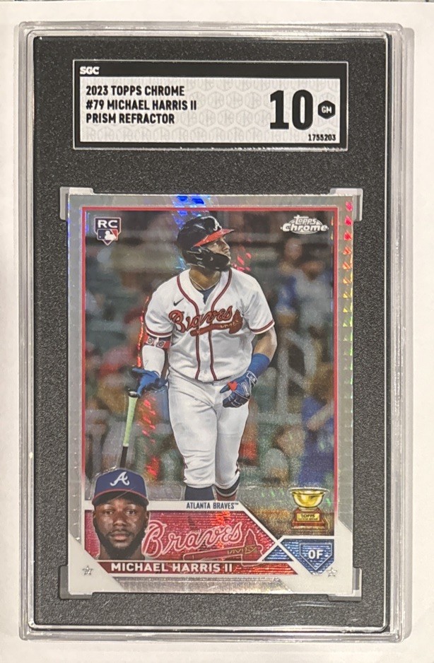 2023 Topps Chrome - Prism Refractor #79 Michael Harris II (RC) - SGC 10 - Braves
