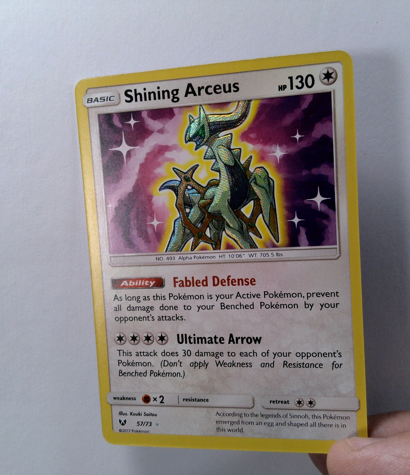 NM Excellent pokemon Shining Arceus 57/73 Shining Legends NM