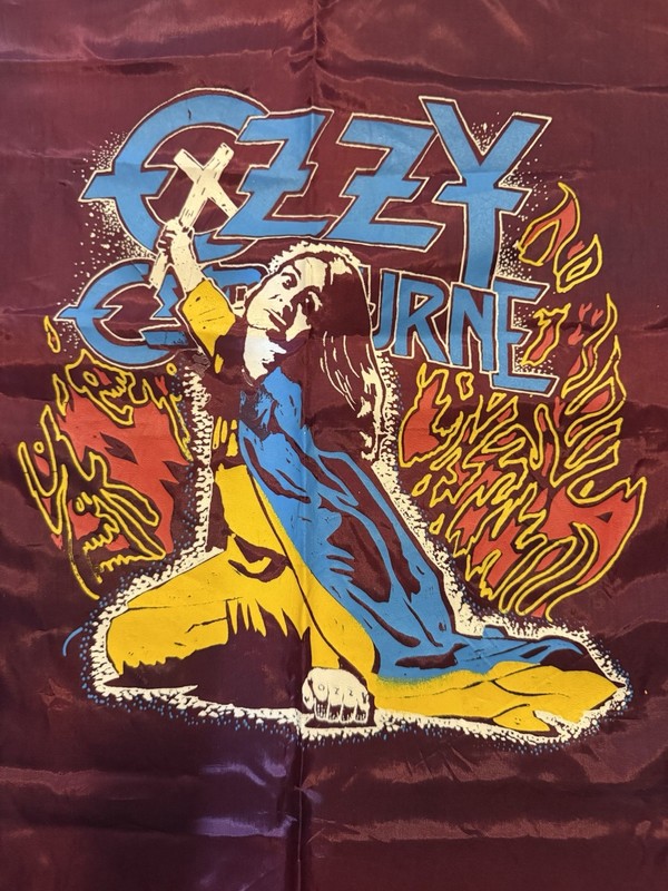 OzzY Osbourne Vintage Tapestry 1982 Blizzard Of Ozz 21”x 21” ✌️
