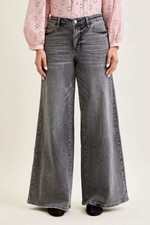 Judy Blue Mid Rise Palazzo Split Back Yoke 881134