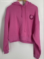 Pink Victoria's Secret Womens Pink Long Sleeve Pullover Hoodie Size Medium