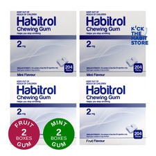 Habitrol Gum 2mg Combo x 2  408 Each Mint  Fruit 816 Total Sugar Free 2027 