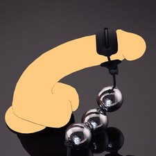Male Enhancer Penis Extender Enlarger Ball Stretcher Girth Ring Weight Trainer