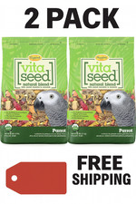 Vita Seed Natural Blend Parrot Food 2 Pack   5 lb Bags Each, Premium Bird Seed