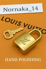 1dayship Shiny Louis Vuitton Padlock 1 Set Brass Gold Number Random Hand Polish