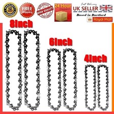 🔥2X Chainsaw Chain Blade 4/6/8in Parts Tool for Cordless Electric Wood Cutter