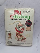Vintage 1978 Jiffy Stitchery 3-D Christmas Ornament Kit - Merry Mouse Design