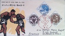 CMI) 1964. JAPAN. TRIANGULAR SPORTS STAMPS. TOKYO OLYMPIC GAMES WITH DONATIONS.