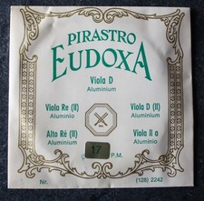Pirastro Eudoxa String, Viola D, Aluminium, 17, Viola, Mint, Original Packaging