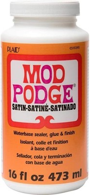16oz Mod Podge Satin Adhesive Glue Sealer Quick Dry Clear Finish for Crafts