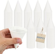 800 pcs. 4 oz Disposable White Paper Snow Cone Cups Eco-Friendly Shaved Ice Cup