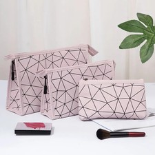 PU Waterproof Small Cosmetic Bag Makeup Pouches Case Makeup Brushes