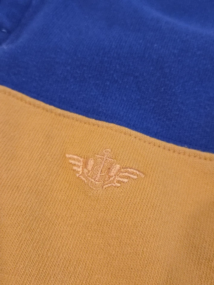 Camisa De Colección Años 90 Dockers Rugby Bloque de Color Rayas Manga Larga Para Hombre Talla XLT Foto 2 de 4