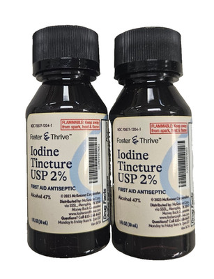 F&T Iodine Tincture First Aid ( 2% Iodine ) 1oz ( 2 pack ) --