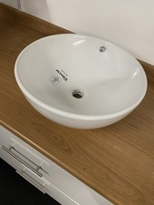 White Ceramic Round Bathroom Basin