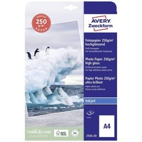 Fotopapier A4 250G/M² HochgläNzend 20 Blatt Avery Zweckform 2556-20