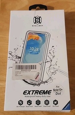 Shellbox Extreme Note 10+ Dot Waterproof Heavy Duty Case Pink/Clear NIB