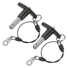 2Pcs t Handle Lock Pins, 9.5mm Dia. 20mm Usage Long Push-Button Ball Locking Pin