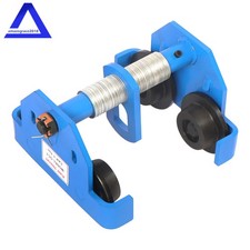 Carro de mano I-Beam 2200 lb/1 t doble rueda brida I-Beam ancho 65-190 mm azul