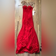 GORGEOUS NWT Jovani Beaded Red Evening Gown READ DESCRIPTION