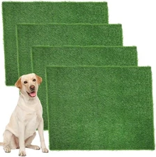 4 Pcs Dog Grass Pee Pads for Dogs 18'' x 23'' Artificial Washable