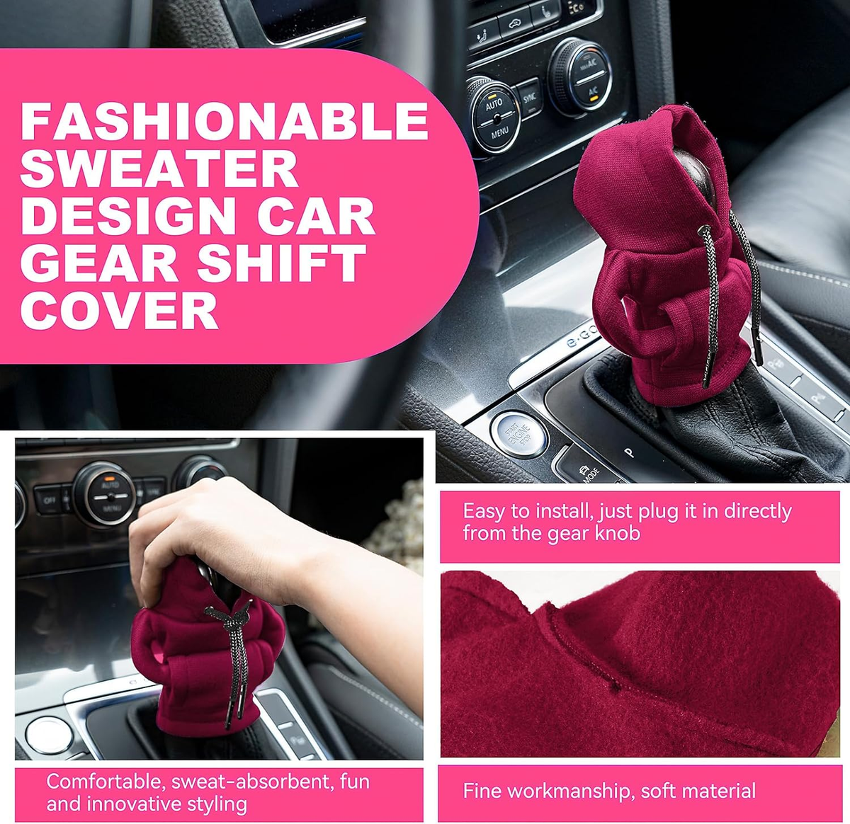 ISEE 360 Gear Shift Hoodie, Universal Shift Knob Cover | Car Shifter Funny Sweater Hoodie For - View #12