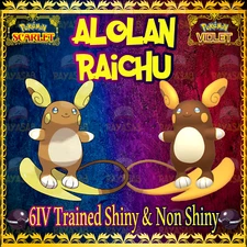 Pokemon Scarlet & Violet Alolan Raichu 6IV 🌟Shiny🌟 & Non Shiny Home