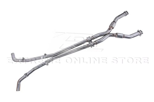 3'' to 2.5'' Resonated Mid Pipe For 09-14 Cadillac CTS-V 6.2L V8 Coupe Stainless - Picture 11 of 20