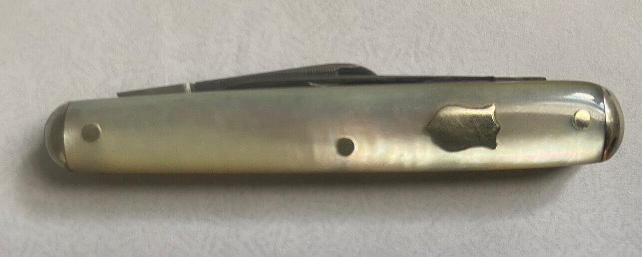 Rare ixl George Wostenholm Sheffield England Pocket Knife MOP Pearl