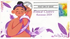 AO-B5-6, 2014, Breast Cancer, First Day Cover, Research, Add On Cachet, Pictoria