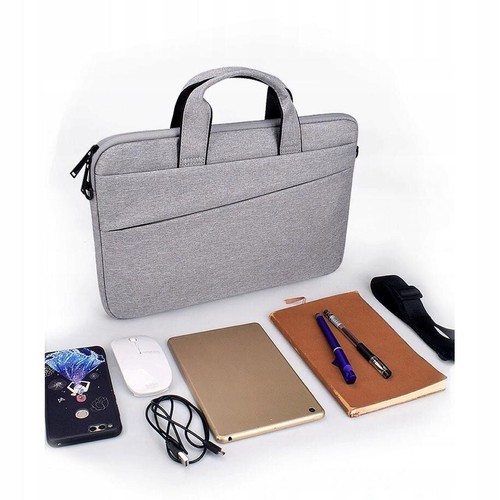 Borsa per Tablet Custodia Porta Documenti oggetti a tracolla Lavoro Ufficio Zip - Foto 12 di 13