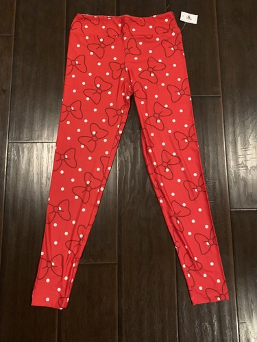 DISNEY PARKS MINNIE MOUSE RED BOW LEGGINGS FOR WOMEN (X-SMALL)- NWT | eBay