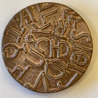 Vintage Frankoma 94 TC Art Pottery Trivet Cattle Brands Cowboy hot plate