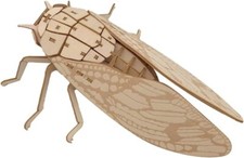 Tsukurundesu  Wooden Puzzle - Realistic Insect Brown Cicada 