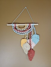 Macrame Wall Hanging Dreamcatcher D cor Handmade Bohemian H 31 x W 16 inch