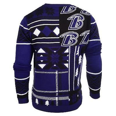 Ugly Christmas Sweater Nfl Baltimore Ravens Patches Football Xmas - Main Image