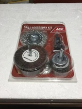 ACE #2468718 4 PIECE  DRILL ACCESSORY KIT BRAND NEW IN PACKAGE NEVER USED