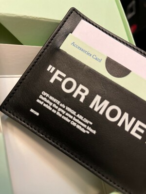 100% AUTHENTIC NEW OFF- WHITE Wallet Card Holder Neck Pouch