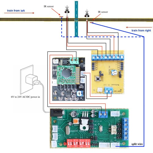 1 set grade crossing signal + automatic control system with sound effect & blink - Picture 6 of 6