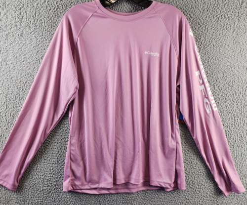Columbia PFG Tidal Tee II Omni-Shade™ T-Shirt Women's L Tiki Pink Long Sleeve - Picture 2 of 17