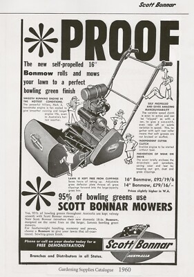 Scott Bonnar Model 33 'Bonmow' Vintage Mower Repro Catcher Chain