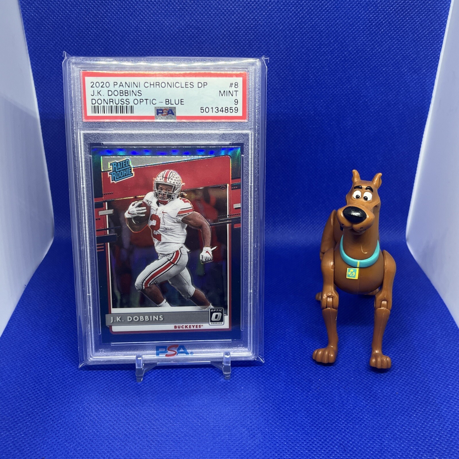 JK Dobbins Panini Chronicles Draft Picks Donruss Optic Rated Rookies #8 Blue