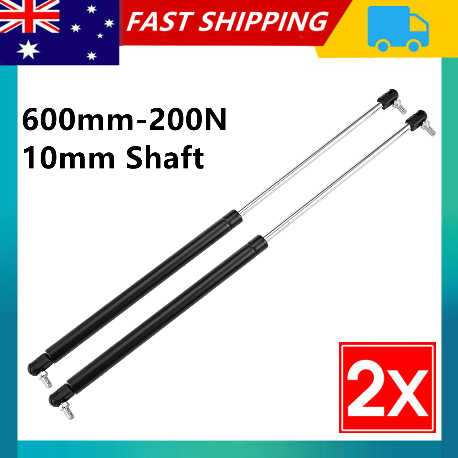 Gas Struts 600mm200N x2(10mm Shaft) Caravans, Trailers, Canopy, Toolboxes strut eBay