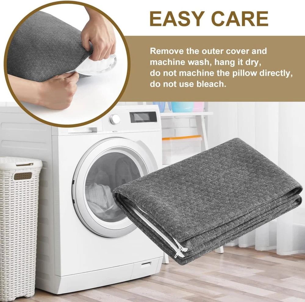 Ivellow Compressible Travel Pillow with Shredded Memory Foam for Camping and Sleep