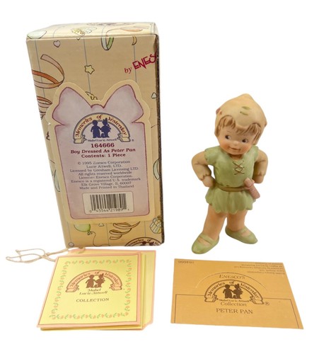 Memories of Yesterday 164666 Boy Dressed as Peter Pan with Box by ENESCO