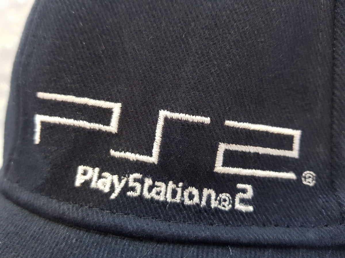 SONY PLAYSTATION 2 EMBROIDERED RETRO LOGO ADJUSTABLE CAP UNISEX 